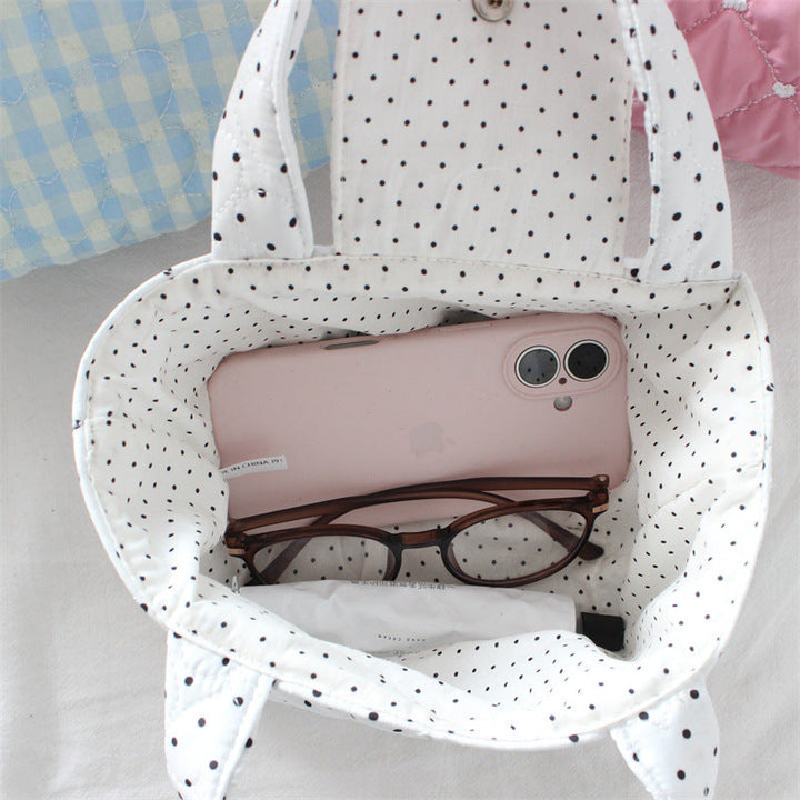 Patterned Quilted Mini Tote Bag