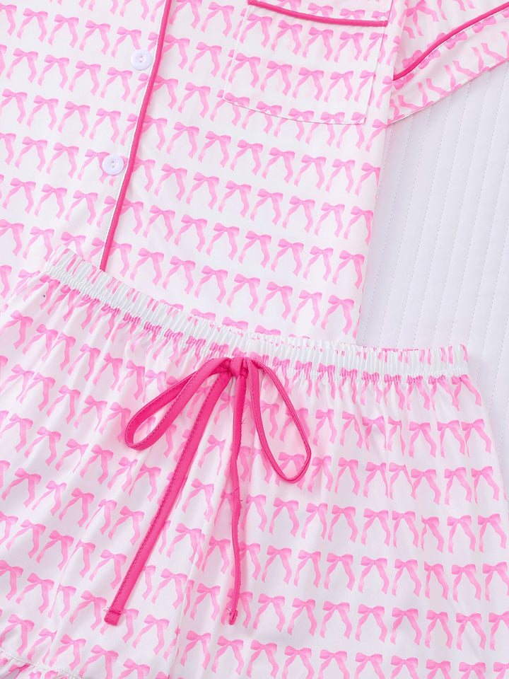 Coquette Bow Print Pajama Set