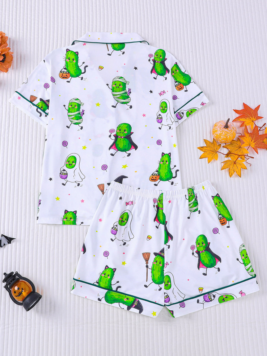 Spooky Pickles Halloween Pajama Set