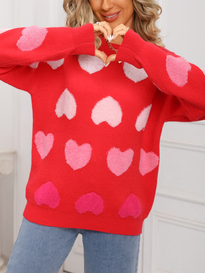 Colorful Heart Sweater