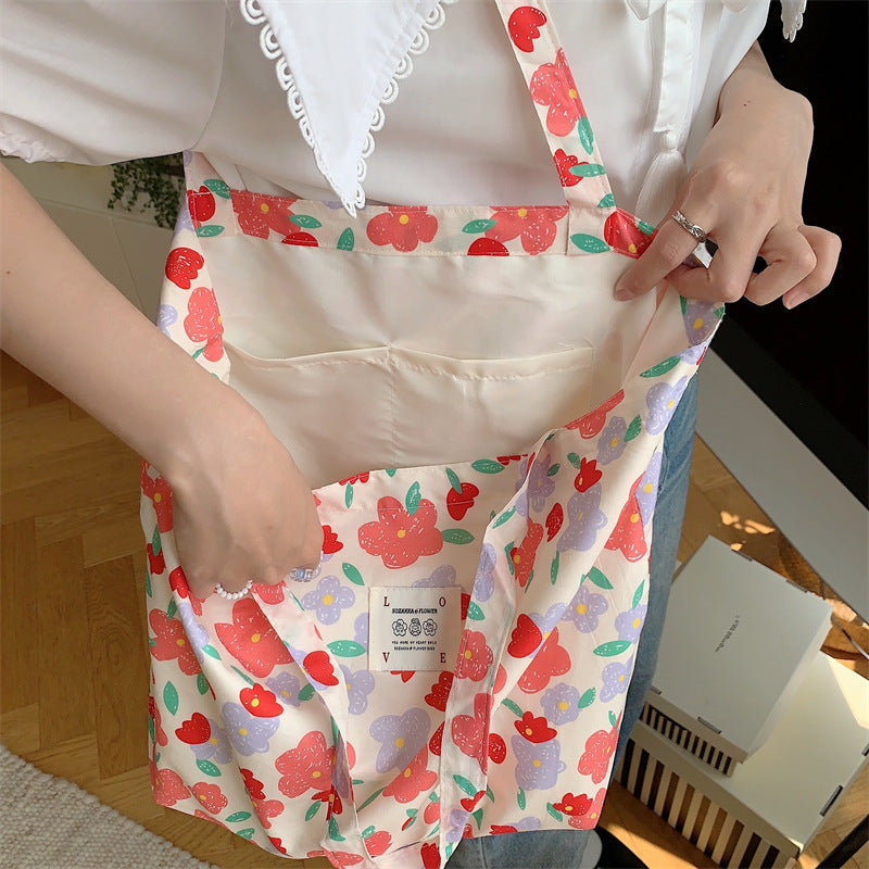 Colorful Floral Print Everyday Tote Bag