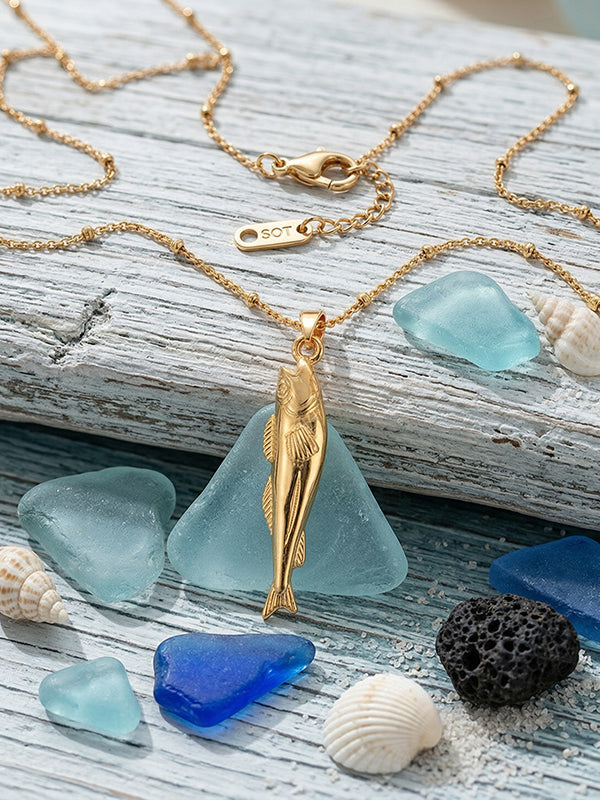 Fish Pendant Charm Necklace
