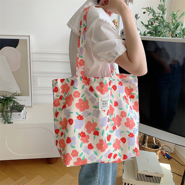 Colorful Floral Print Everyday Tote Bag