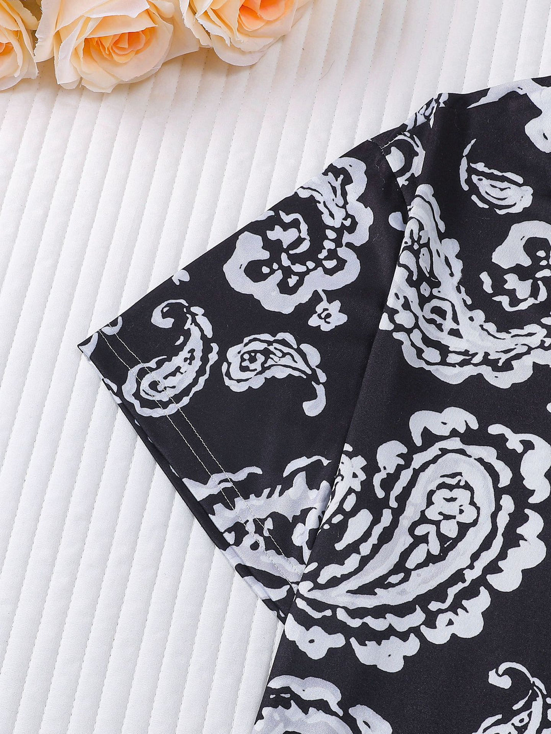 Midnight Paisley Short Sleeve Pajama Pant Set