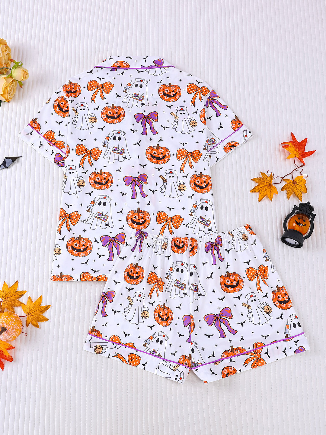 Boo Crew Nurse Halloween Short Pajama Set