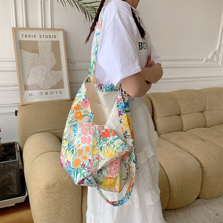 Colorful Floral Print Everyday Tote Bag