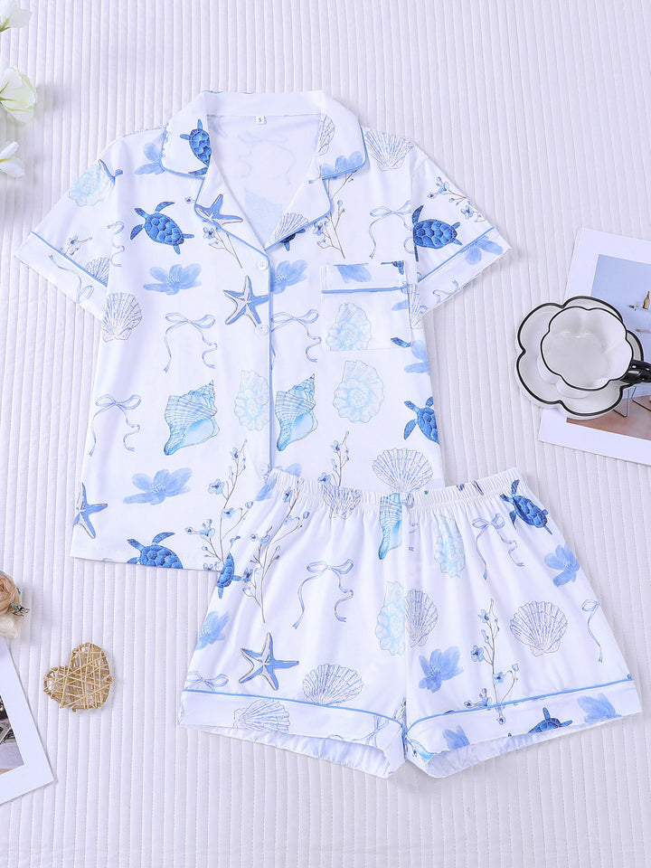 Turtles & Shells Pajama Set