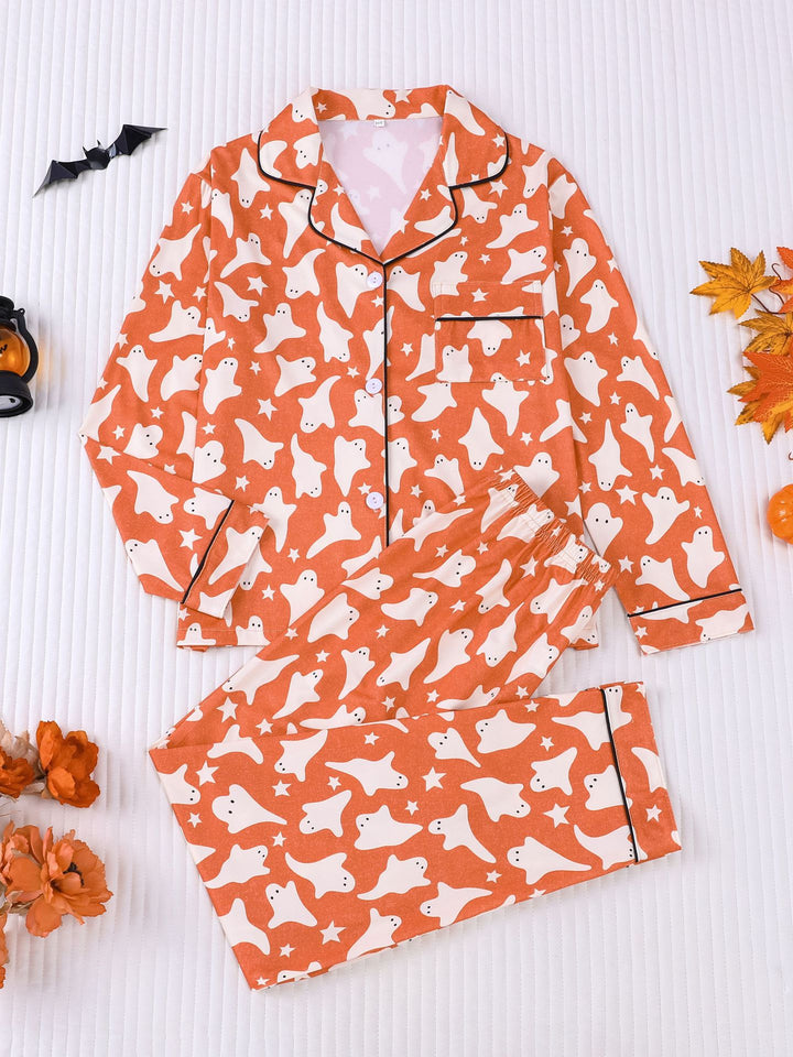 Ghost & Stars Kids Long Sleeve Pajama Set