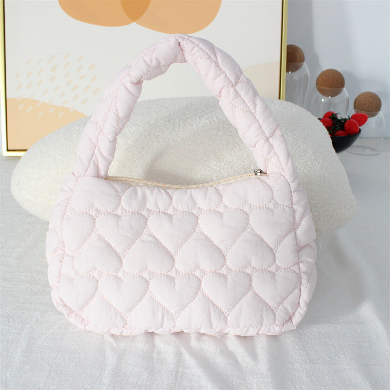 Quilted Heart Mini Tote Bag