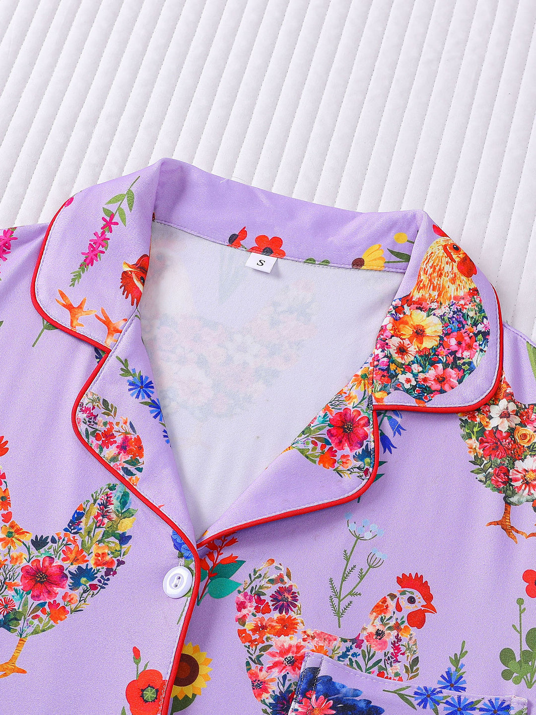 Garden Floral Chicken Pajama Set