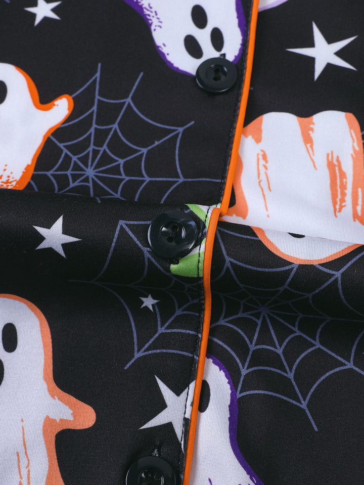 Neon Ghosts Halloween Pajama Set