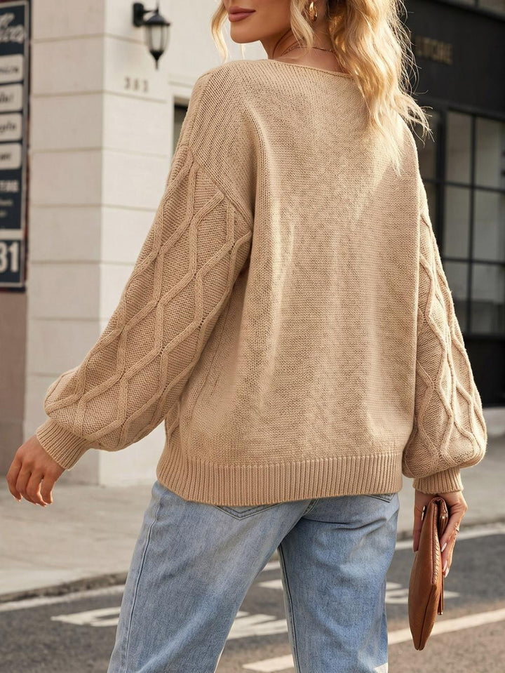 Coquette Bow Cable Knit Sweater