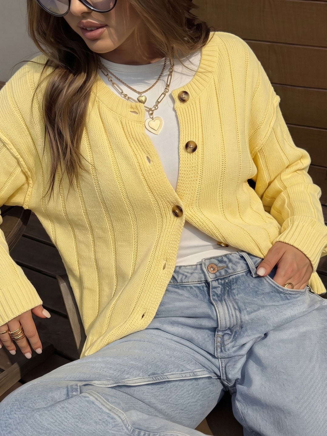 Sunny Ribbed Knit Cardigan