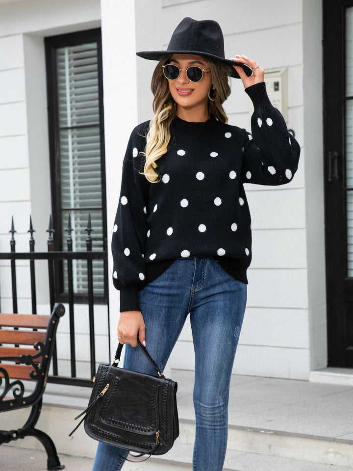 Polka Dot Pattern Sweater