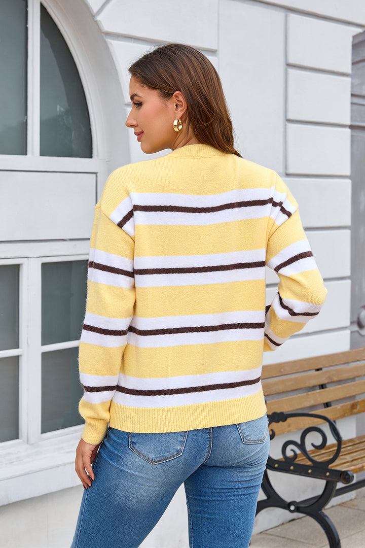 Coastal Stripe Crew Neck Sweater