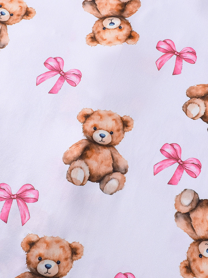 Teddy Bear & Pink Bow Pajama Set