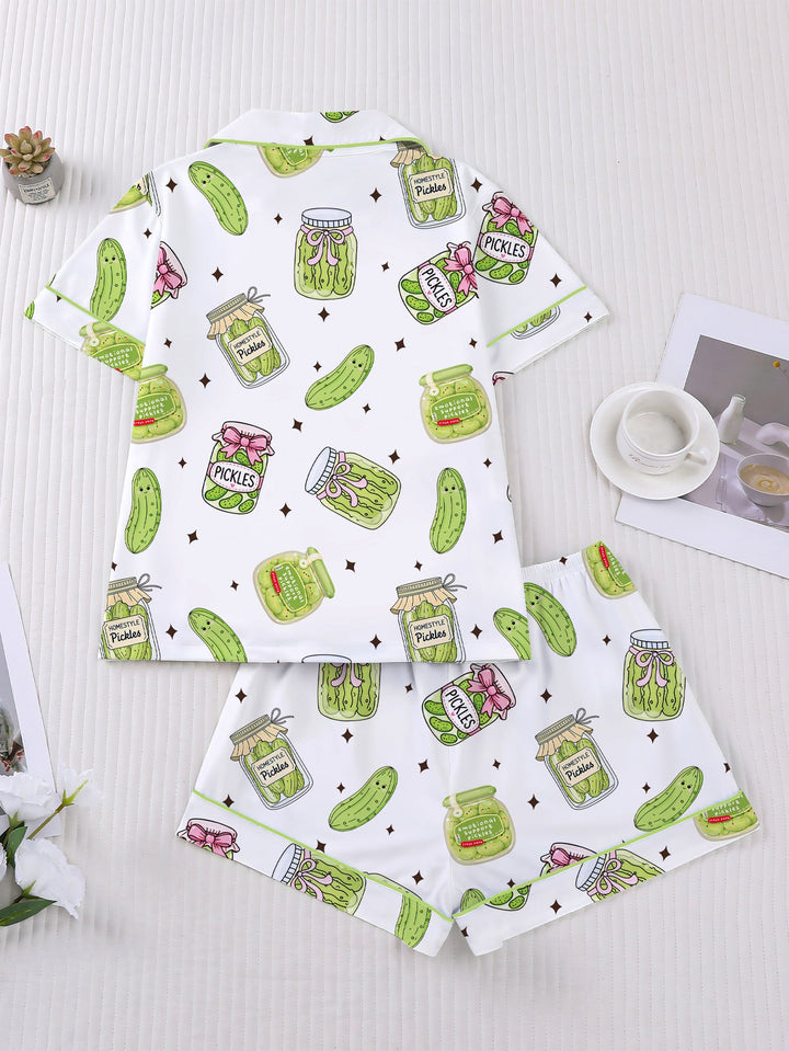 Pickle Print Pajama Set