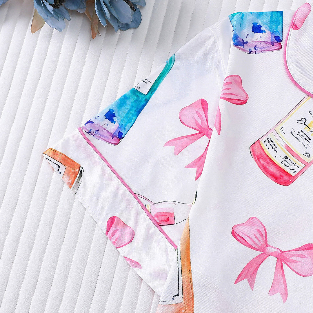 Cocktails & Bows Pajama Set