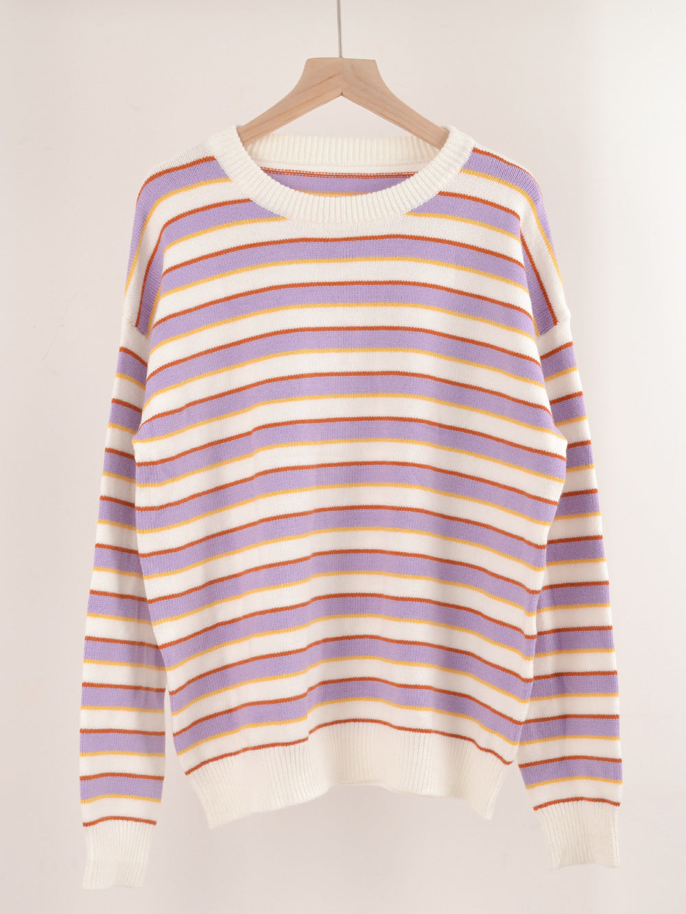 Multi Stripe Crew Neck Sweater