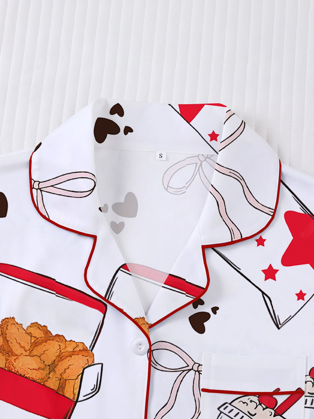 Fast Food Chicken Print Pajama Set