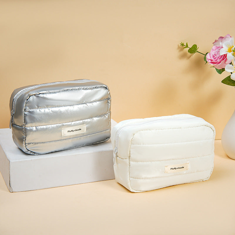 Glossy Puffer Cosmetic Bag