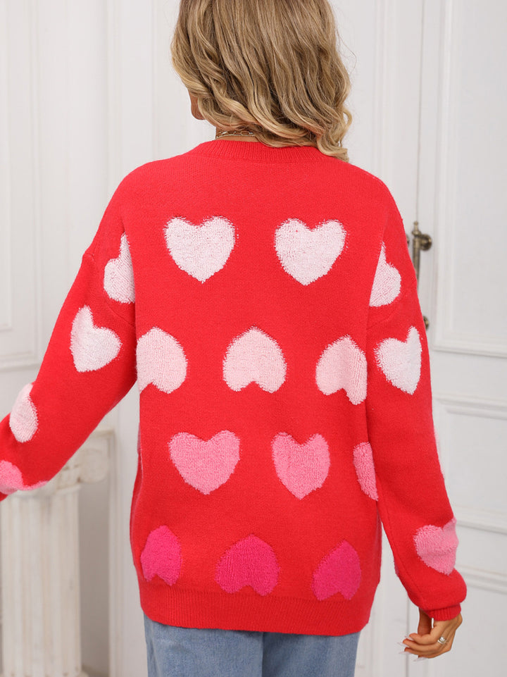 Colorful Heart Sweater