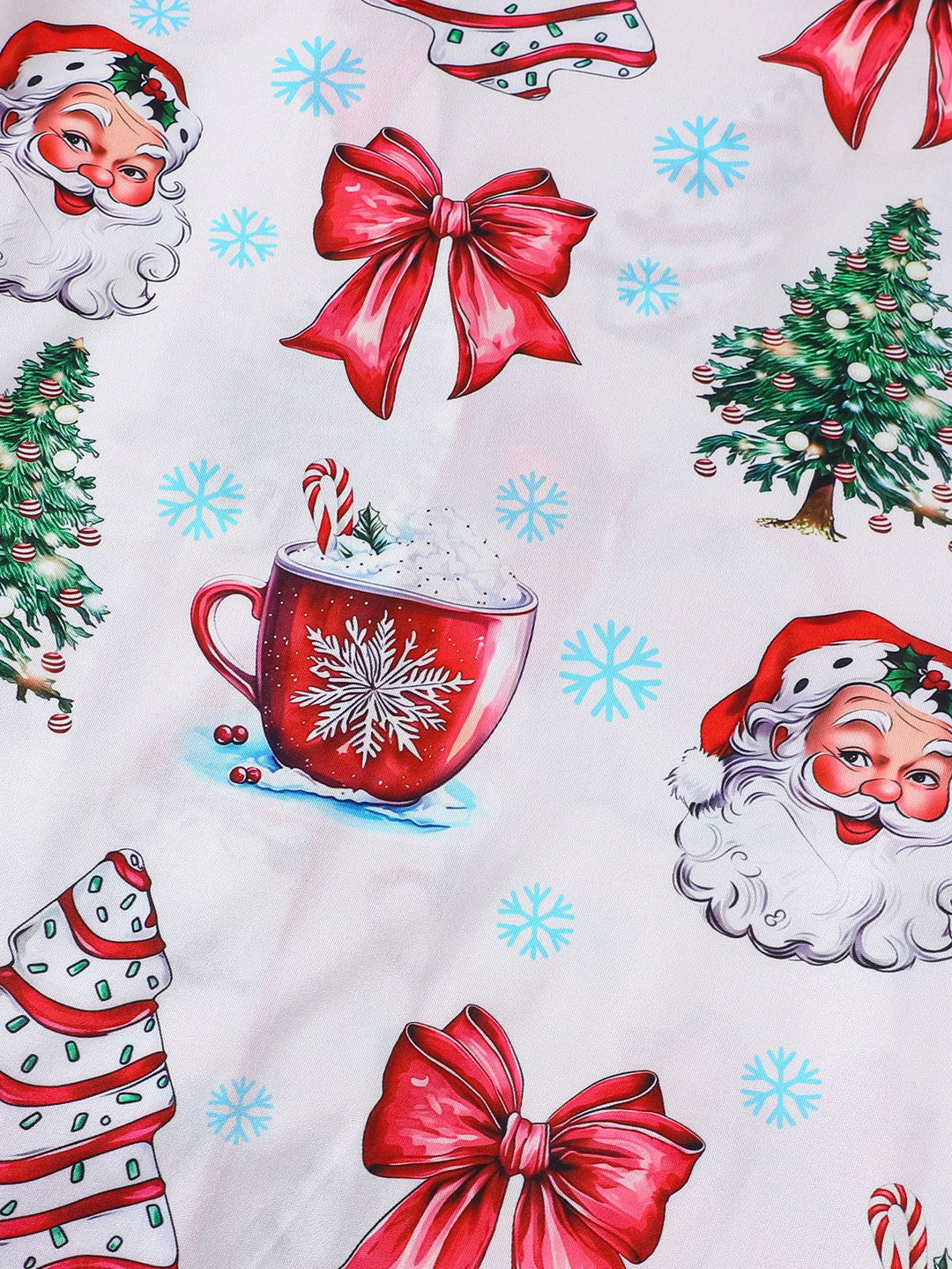 Vintage Christmas Santa Short Pajama Set