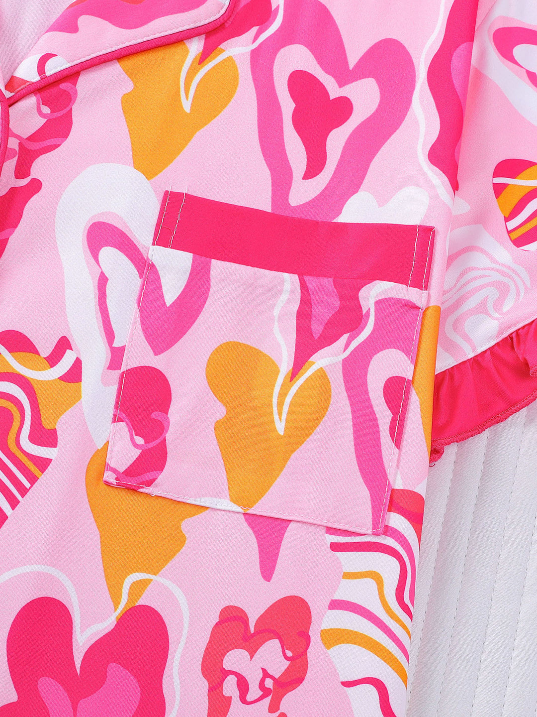 Groovy Heart Print Pajama Set