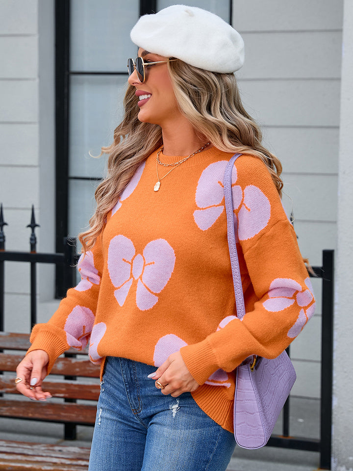 Bow Print Sweater