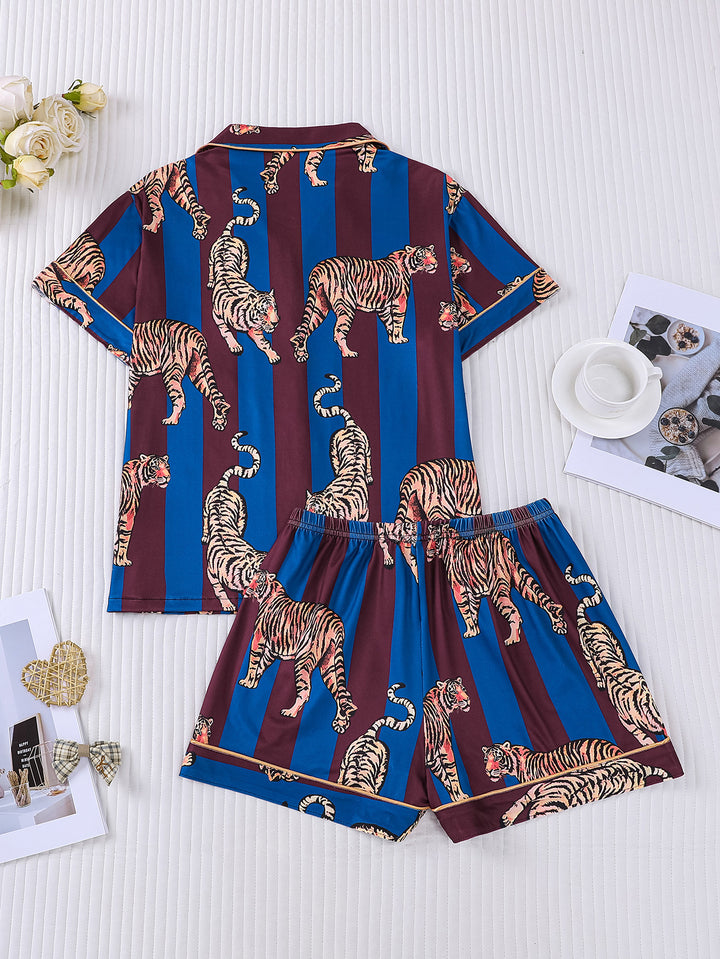Striped Tiger Pajama Set