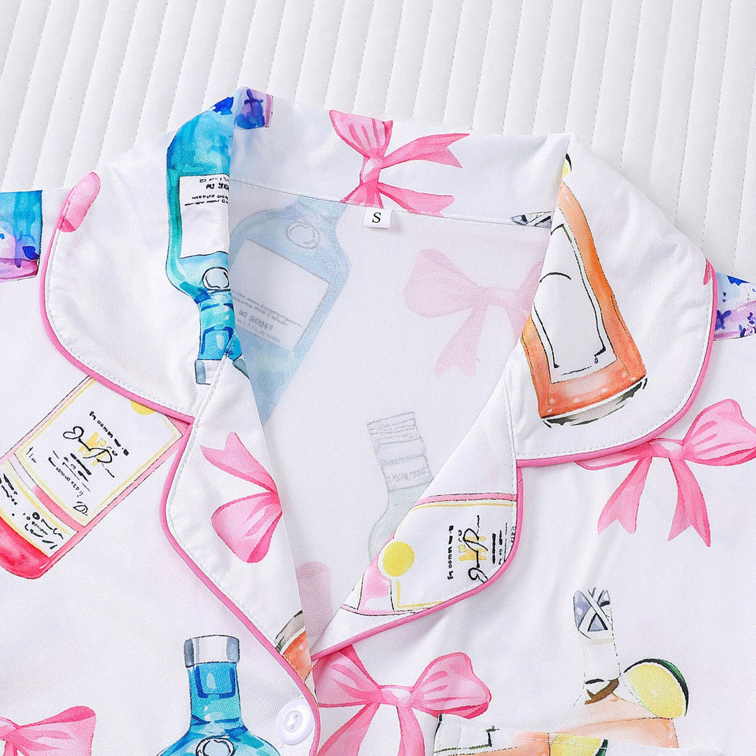 Cocktails & Bows Pajama Set