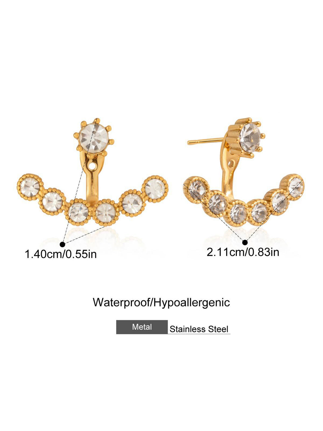 Pavé Crystal Ear Jacket Earrings