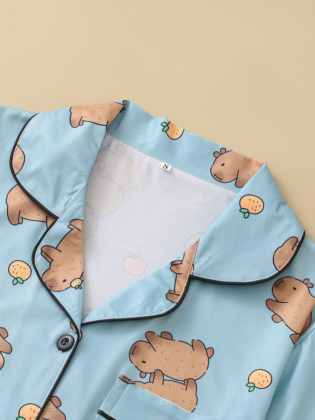Capybara Print Pajama Set