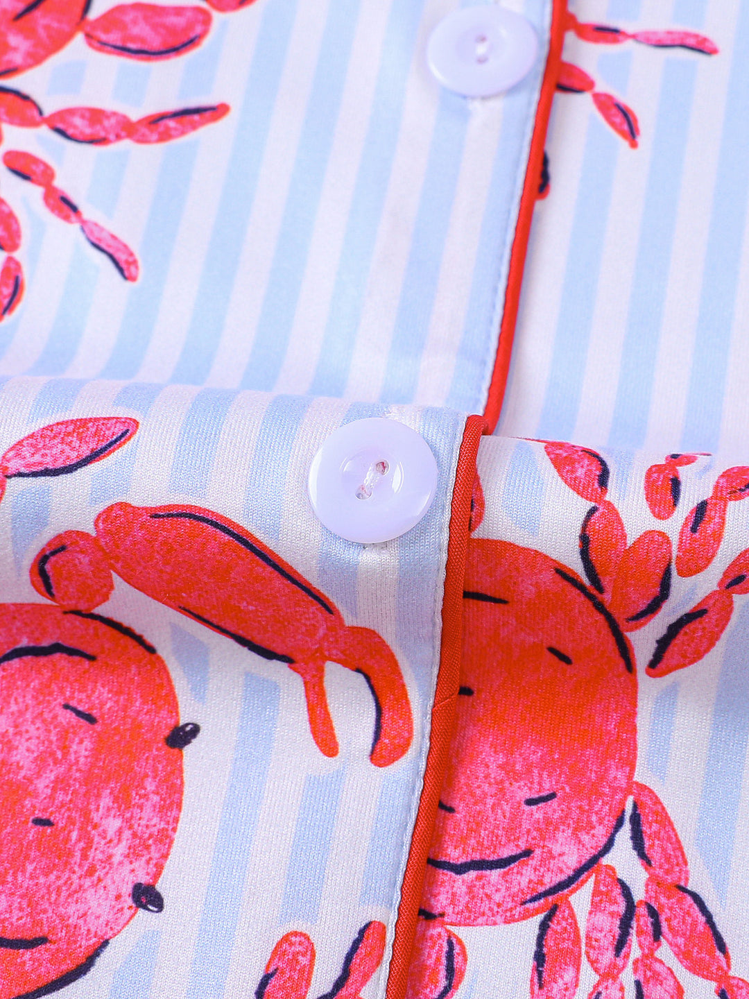 Coastal Crab Stripe Pajama Set
