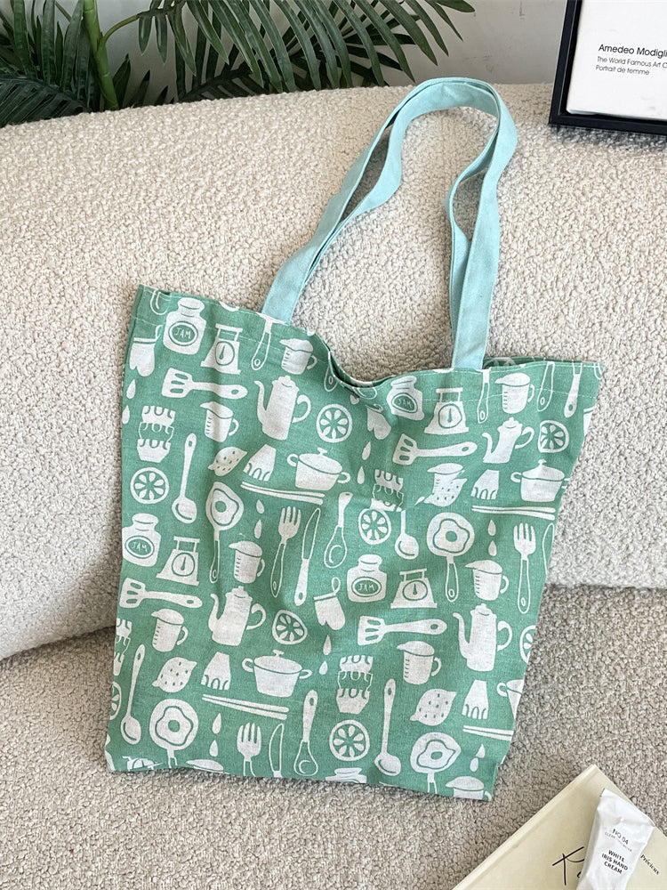 Kitchen Essentials Canvas Tote Bag
