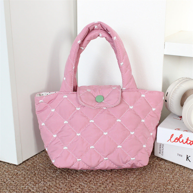 Patterned Quilted Mini Tote Bag