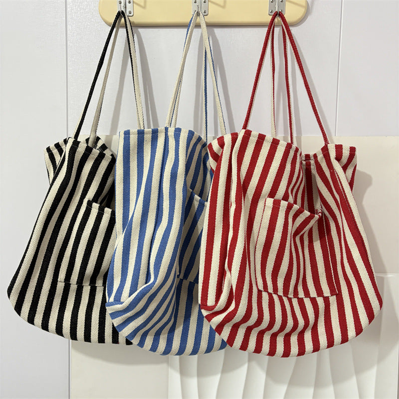Slouchy Stripe Oversized Tote Bag