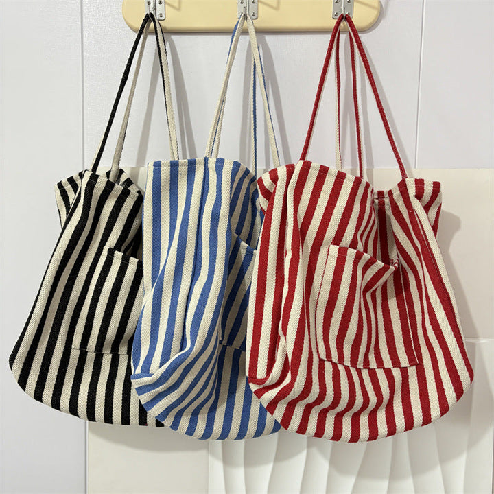 Slouchy Stripe Oversized Tote Bag