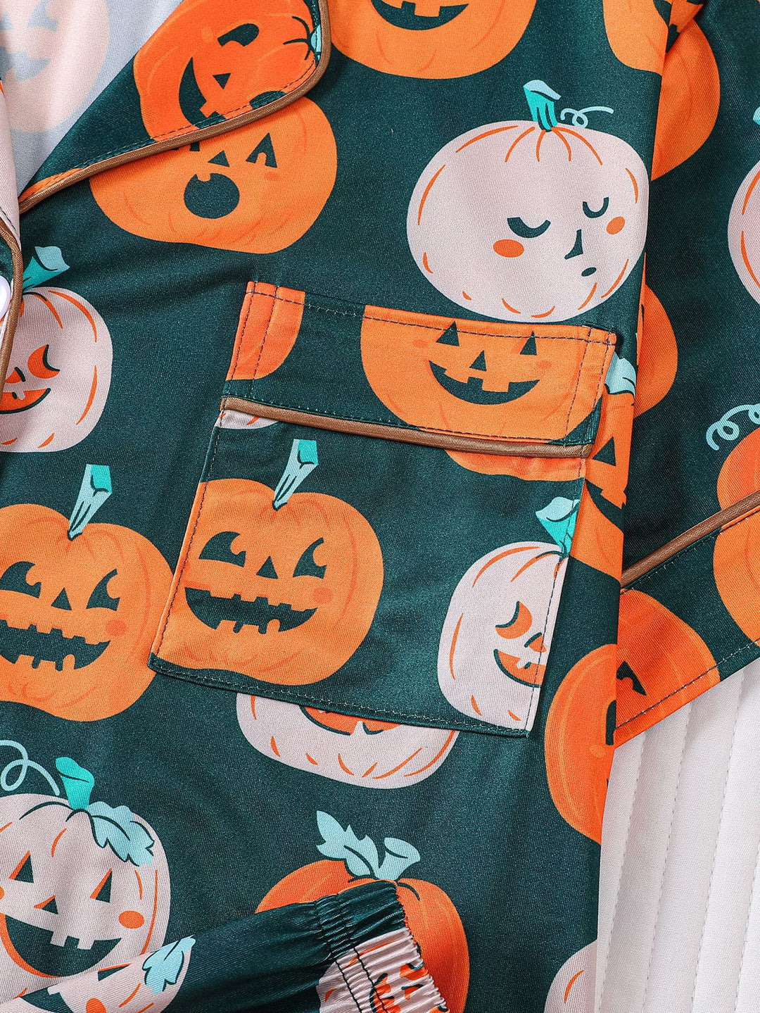 Happy Pumpkin Short Sleeve Pajama Pant Set