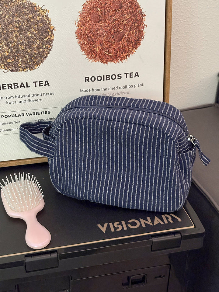 Classic Stripe Cosmetic Pouch