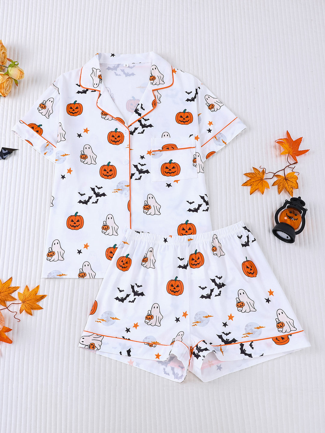 Trick or Treat Ghosts Short Pajama Set