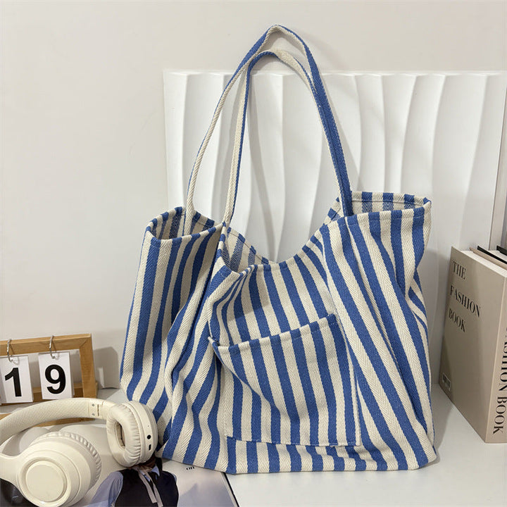 Slouchy Stripe Oversized Tote Bag