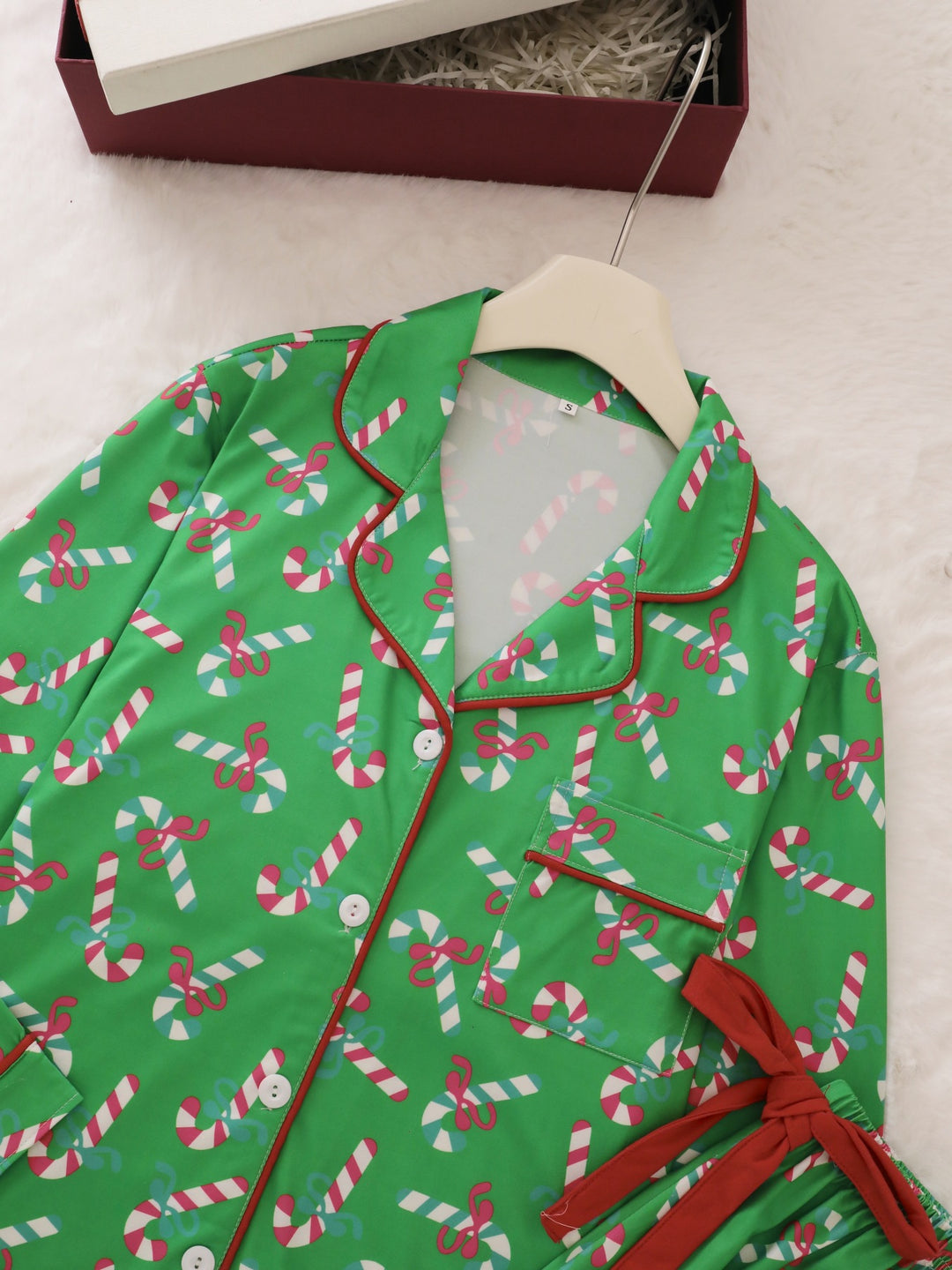 Candy Cane Holiday Long Sleeve Pajama Set