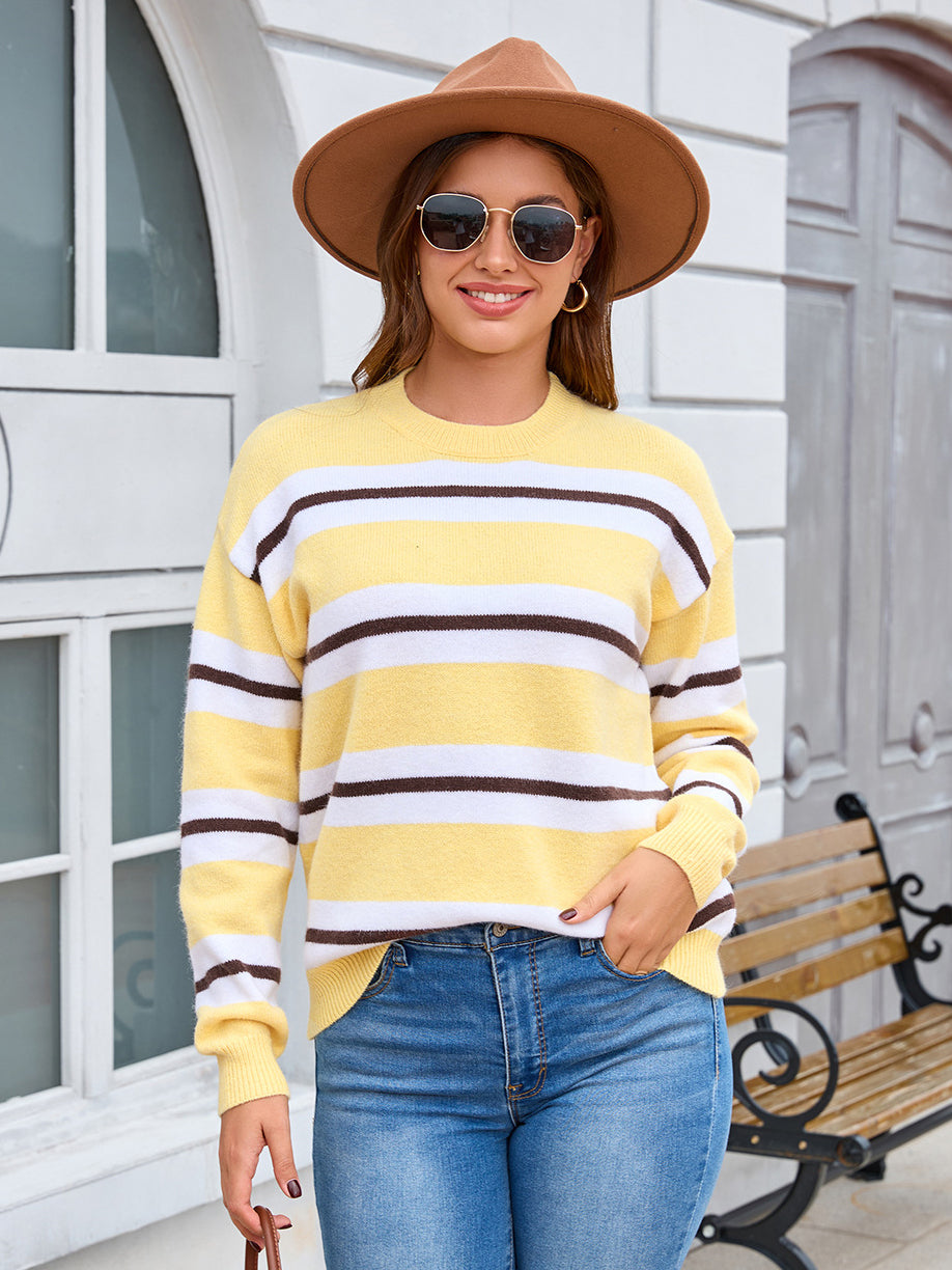 Coastal Stripe Crew Neck Sweater