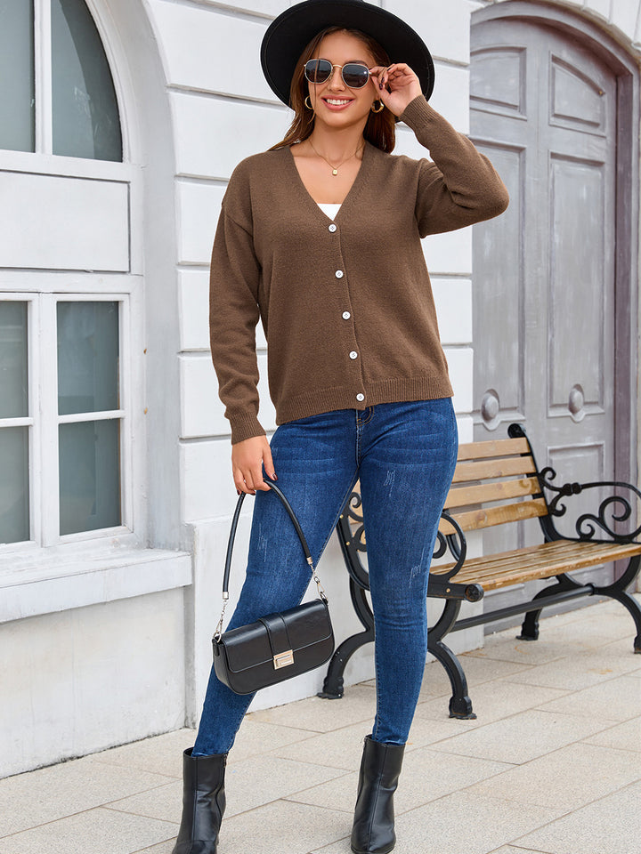 Essential Soft Knit Button Cardigan