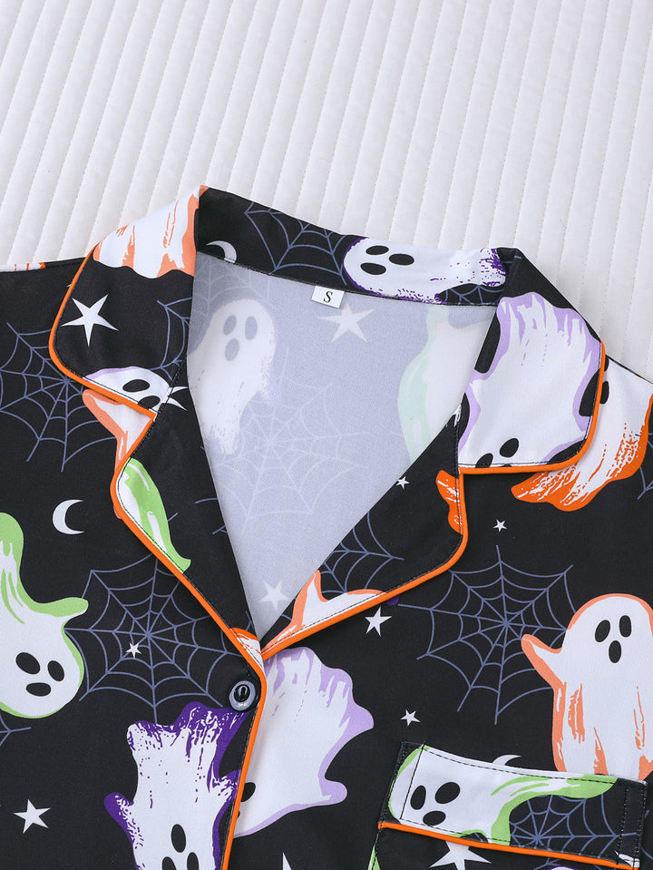 Neon Ghosts Halloween Pajama Set