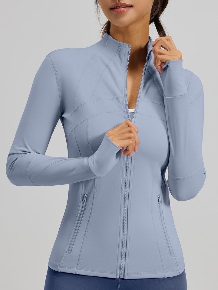 Slim Fit Full Zip Running Jacket