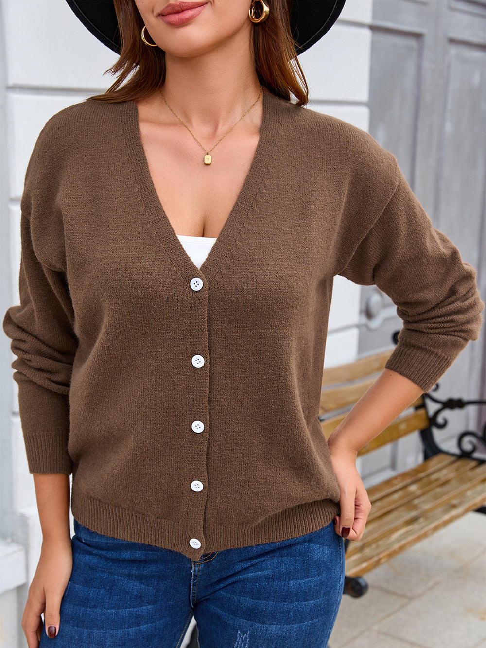 Essential Soft Knit Button Cardigan