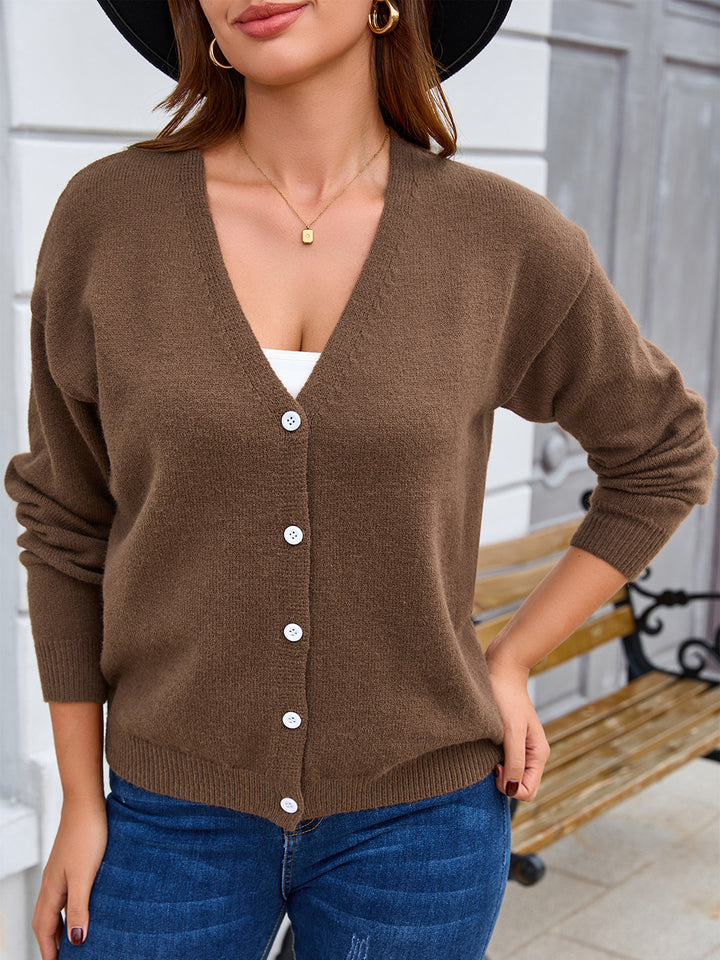 Essential Soft Knit Button Cardigan