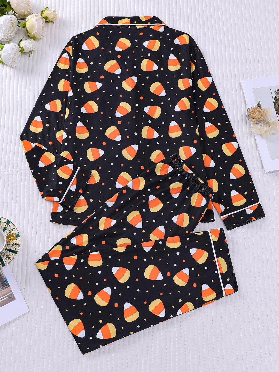 Candy Corn Long Sleeve Pajama Set